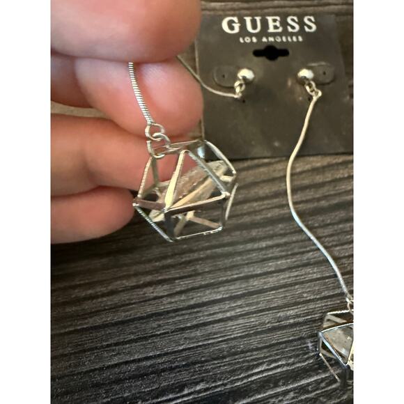 6/$25 Vintage NWT Guess Los Angeles Crystal Drop Dangle Earring - Picture 5 of 6